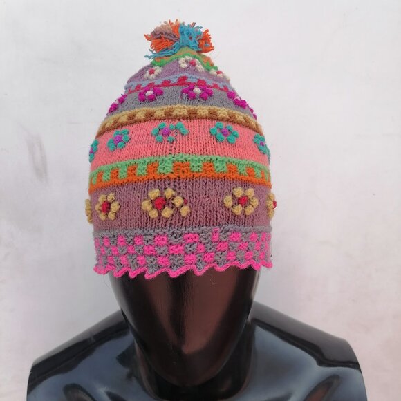 Accessories - Chullo Beanie Hat Knitted Wool Winter Warm